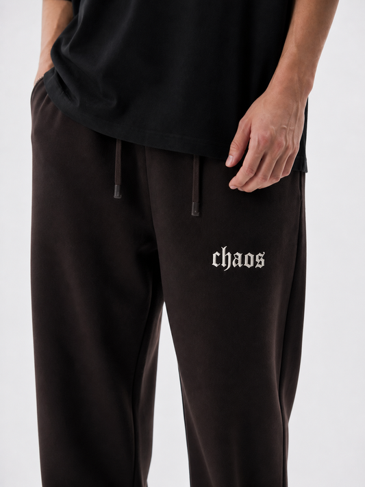 Brown Straight Leg Sweatpants