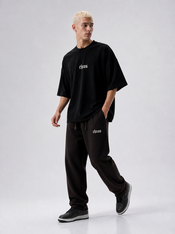 Brown Straight Leg Sweatpants