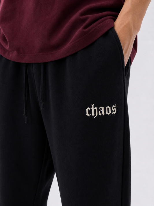 Black Straight Leg Sweatpants